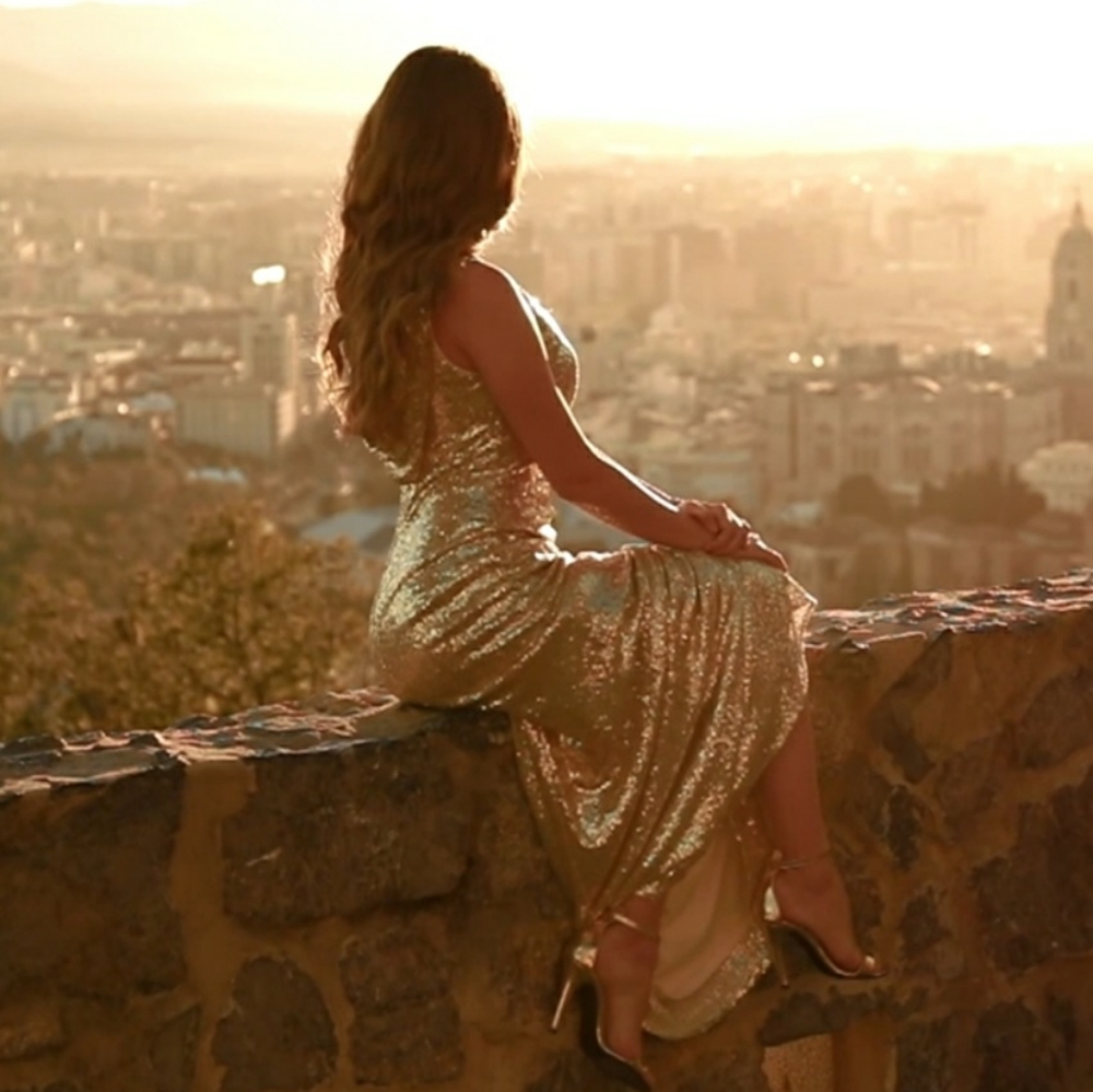 Gold Sequin Bridesmaid/cocktail Dress